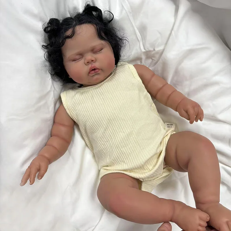 NPK 24''Genesis Handmade Hand Painting High Quantity Dark Skin Reborn Pickle Sleeping Lifelike Collection Art Dolls
NPK 24''Genesis Handmade Hand Painting High Quantity Dark Skin Reborn Pickle Sleeping Lifelike Collection Art Dolls