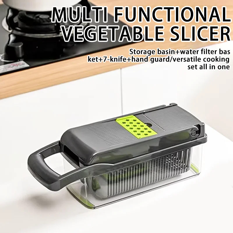 Обновленная многофункциональная овощерезка с ручкой, терка для еды, овощерезка с несколькими сменными лезвиями и контейнером
Обновленная многофункциональная овощерезка с ручкой, терка для еды, овощерезка с несколькими сменными лезвиями и контейнером