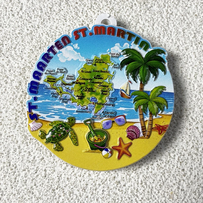St. Maarten tourism souvenirs 3d stereo holiday wind magnet refrigerator sticker circular relief decoration
St. Maarten tourism souvenirs 3d stereo holiday wind magnet refrigerator sticker circular relief decoration