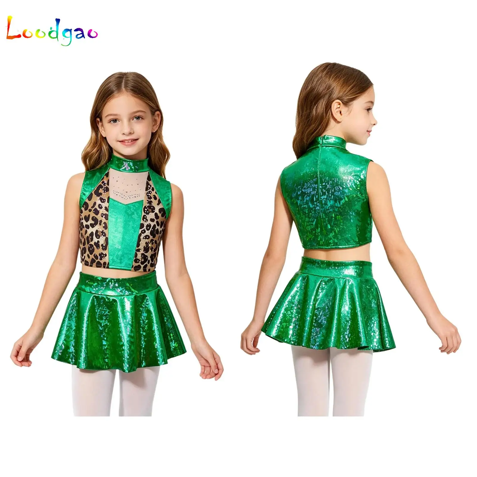 Leopard Tracksuit Sportswear Set for Kids Girls Jazz Hip-Hop Modern Ballet Latin Dance Outfit Cheerleading Performance Costume
Leopard Tracksuit Sportswear Set for Kids Girls Jazz Hip-Hop Modern Ballet Latin Dance Outfit Cheerleading Performance Costume