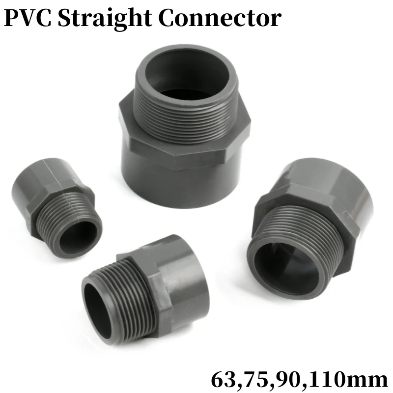 1PC 63/75/90/110mm PVC Male Thread Straight Connector Aquarium Fish Tank Irrigation Water Pipe Fitting Garden Irrigation Adapter
1PC 63/75/90/110mm PVC Male Thread Straight Connector Aquarium Fish Tank Irrigation Water Pipe Fitting Garden Irrigation Adapter