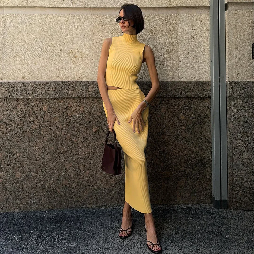 DINADD Весенняя длинная юбка из двух предметов, женский элегантный вязаный жилет без рукавов, топ, тонкая длинная юбка, комплект, повседневный женский комплект с длинной юбкой
DINADD Весенняя длинная юбка из двух предметов, женский элегантный вязаный жилет без рукавов, топ, тонкая длинная юбка, комплект, повседневный женский комплект с длинной юбкой