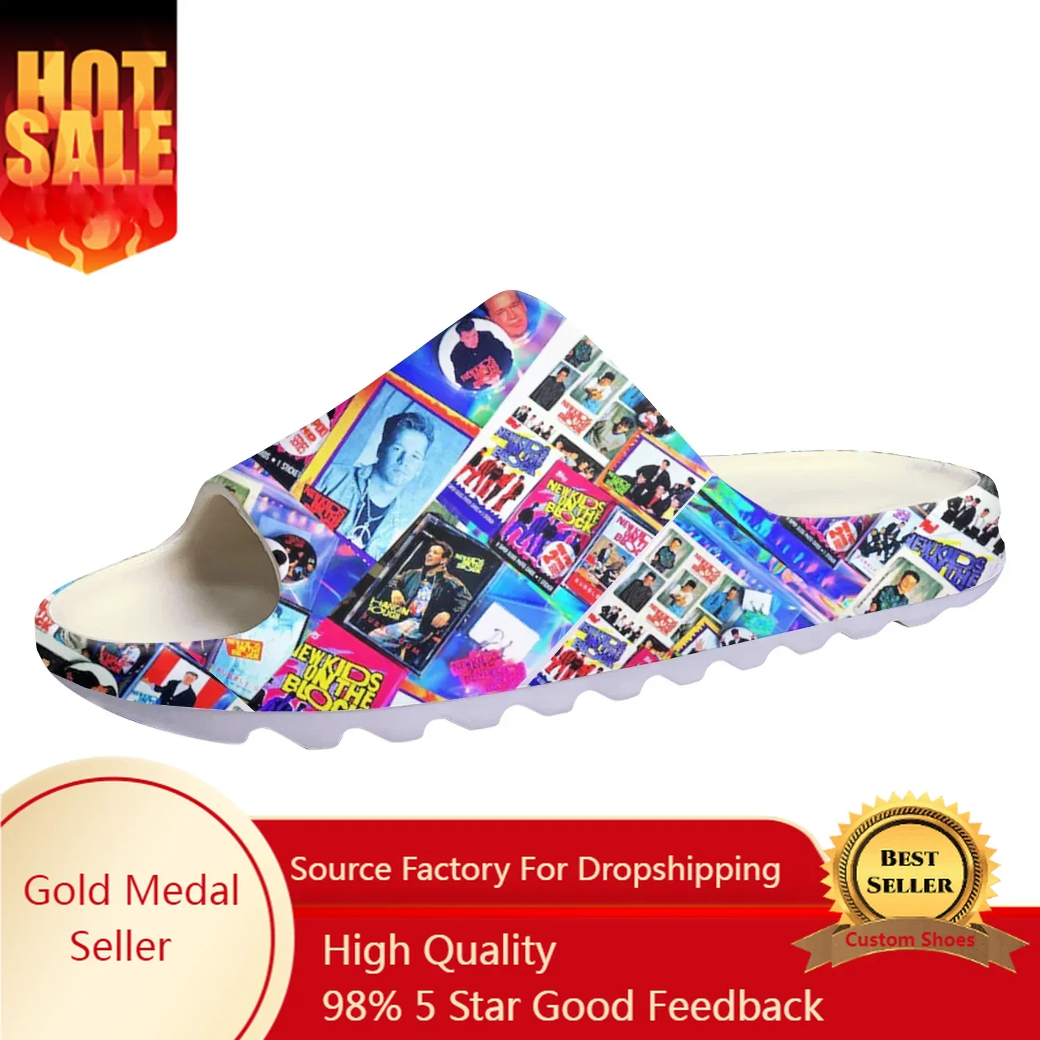 New Kids on The Block Band Soft Sole Sllipers Home Clogs Step on Shoe Mens Womens Teenager Custom Made on Shit Beach Sandals
New Kids on The Block Band Soft Sole Sllipers Home Clogs Step on Shoe Mens Womens Teenager Custom Made on Shit Beach Sandals