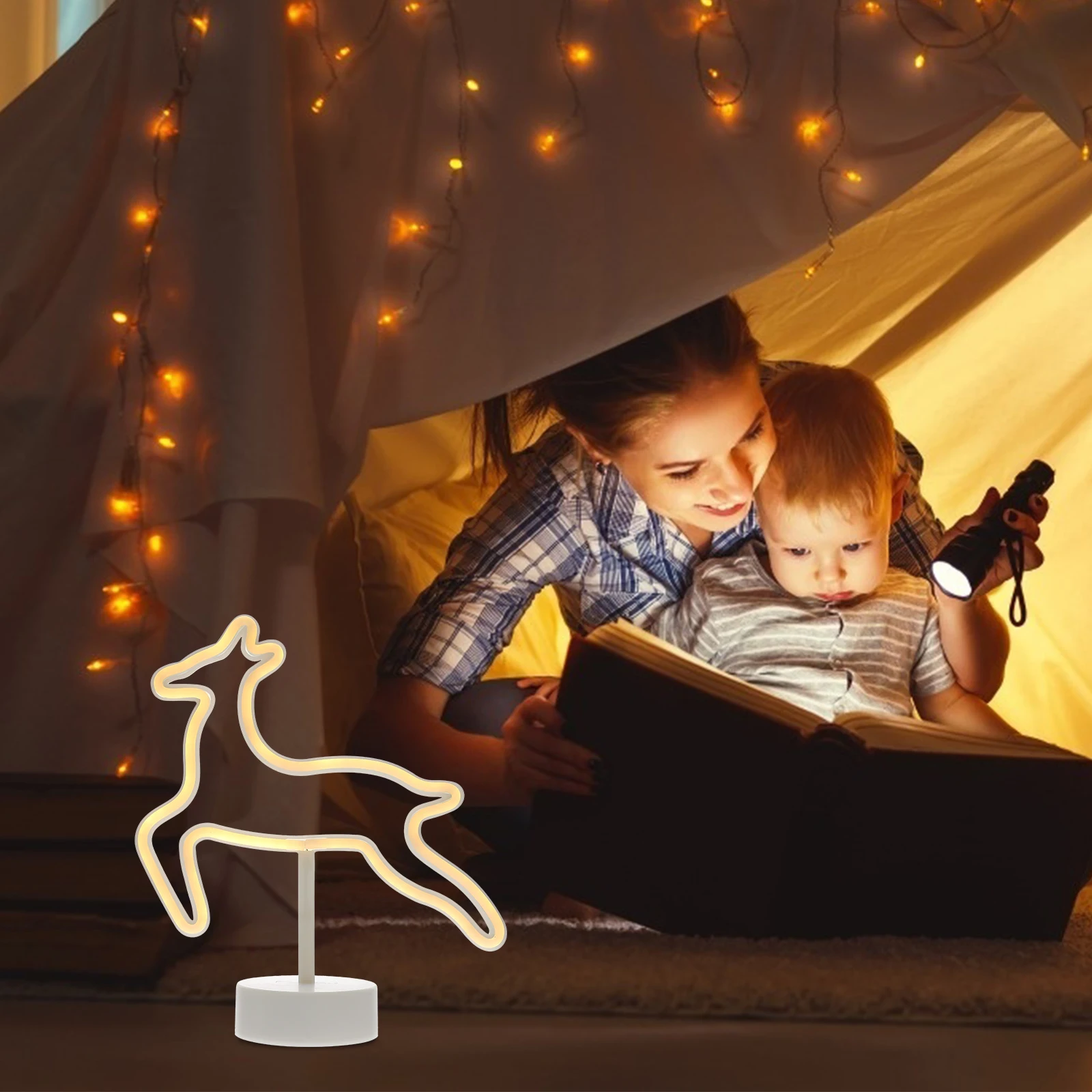 1pc Deer Shaped Light Xmas Fawn Modeling LED Night Light for Party Home Bedroom Office Warm Illumination Eco Friendly Plastic
1pc Deer Shaped Light Xmas Fawn Modeling LED Night Light for Party Home Bedroom Office Warm Illumination Eco Friendly Plastic