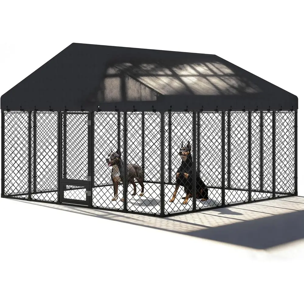10x10x6.4 Large Outdoor Dog Kennel with Roof, Heavy Duty Anti-Rust Metal Dog Enclosure Fence for All Weather Resistant, Secure D
10x10x6.4 Large Outdoor Dog Kennel with Roof, Heavy Duty Anti-Rust Metal Dog Enclosure Fence for All Weather Resistant, Secure D