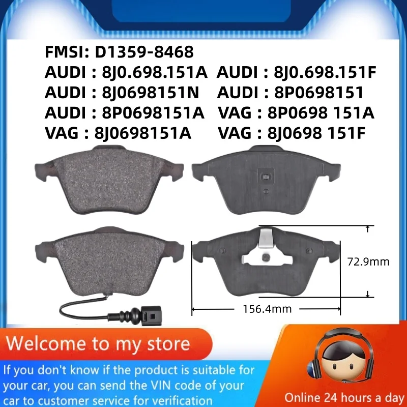 Для AUDI A3 S3(8P)TT TTS(8J3 8J9) VW GOLF 6(5K1 5K/517)Scirocco R(137/138) передние тормозные колодки/автозапчасти-22041
Для AUDI A3 S3(8P)TT TTS(8J3 8J9) VW GOLF 6(5K1 5K/517)Scirocco R(137/138) передние тормозные колодки/автозапчасти-22041