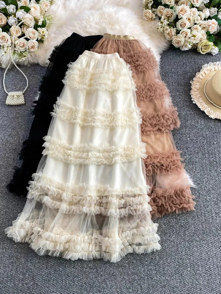 Skirt Sweet Little Fairy Cake Women Summer 2026 Design Youthful Ruffled Chic Adorable Flowy Elegant High Waist Long Skirts
Skirt Sweet Little Fairy Cake Women Summer 2026 Design Youthful Ruffled Chic Adorable Flowy Elegant High Waist Long Skirts