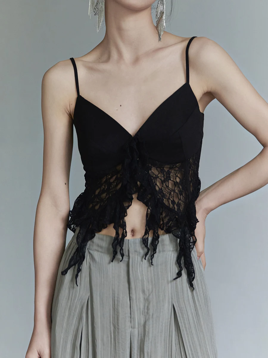 Original Design Lace Tassel Splicing Camisole Vest Inner Wear Short Style Cotton Polyester Blend Summer Fashion Women's Vest
Original Design Lace Tassel Splicing Camisole Vest Inner Wear Short Style Cotton Polyester Blend Summer Fashion Women's Vest