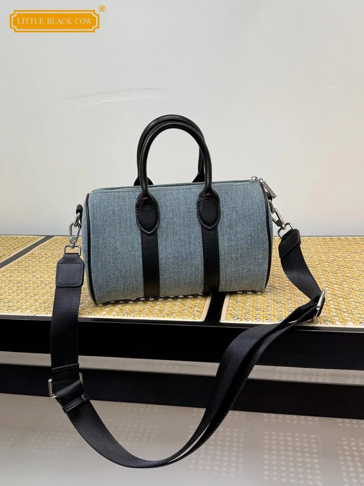 Fashion Casual Women Single Shoulder Bag Genuine Leather Spliced Denim Boston Bag New Tote Handbag Office Ladies Crossbody Bags
Fashion Casual Women Single Shoulder Bag Genuine Leather Spliced Denim Boston Bag New Tote Handbag Office Ladies Crossbody Bags