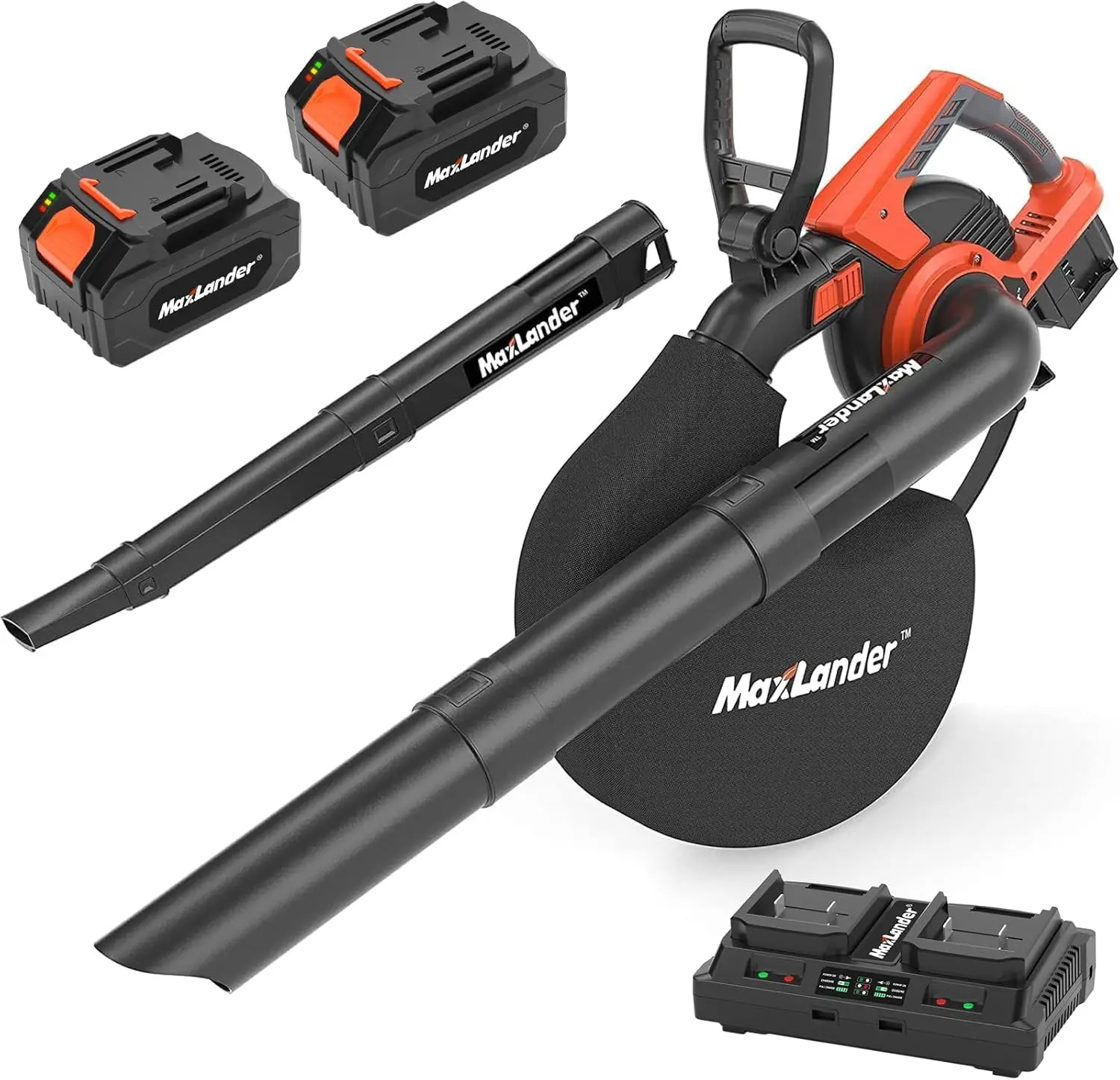 Cordless Leaf Blower & Vacuum with Bag, 3-in-1 Brushless Battery Powered Leaf Vacuum Mulcher 40V 170MPH 360CFM 5 Speeds Leaf Blo
Cordless Leaf Blower & Vacuum with Bag, 3-in-1 Brushless Battery Powered Leaf Vacuum Mulcher 40V 170MPH 360CFM 5 Speeds Leaf Blo