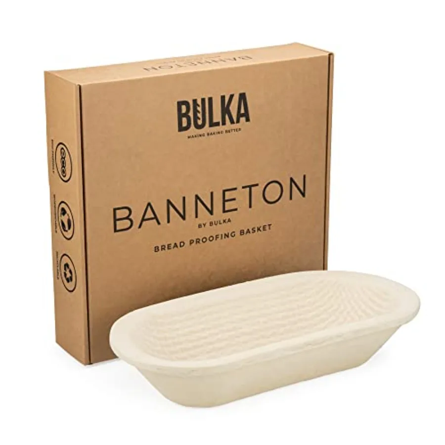 Large Oval Banneton Bread Proofing Basket Pressed Wood Pulp Sourdough Proofing Basket Non-Stick Brotform Sourdough Bread Baking
Large Oval Banneton Bread Proofing Basket Pressed Wood Pulp Sourdough Proofing Basket Non-Stick Brotform Sourdough Bread Baking