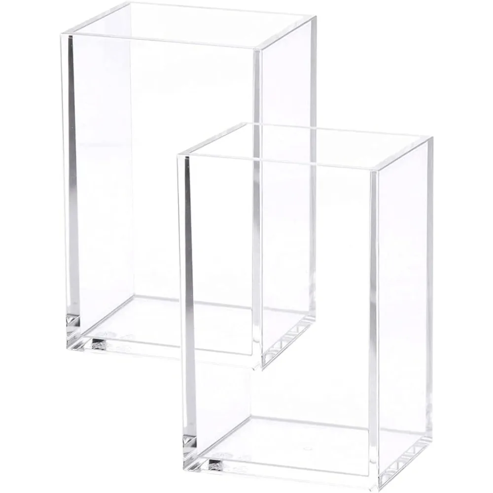 2 Pack Clear Acrylic Pencil Pen Holder Cup, Makeup Brush Holder Acrylic Desk Accessories 2.6"D x 2.6"W x 4"H
2 Pack Clear Acrylic Pencil Pen Holder Cup, Makeup Brush Holder Acrylic Desk Accessories 2.6"D x 2.6"W x 4"H