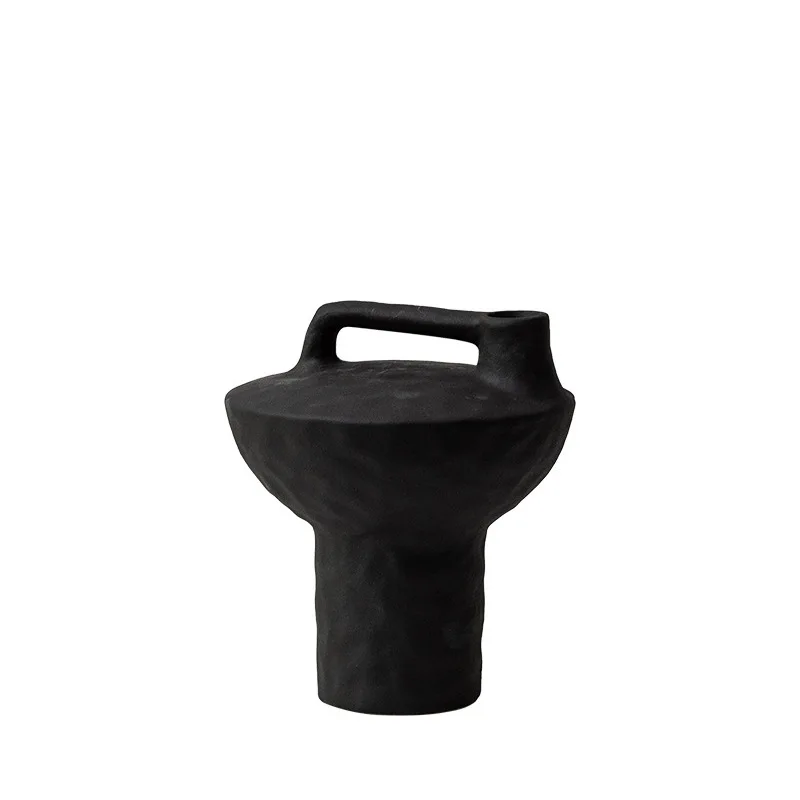 New Chinese-style black jacquard flower ware, creative vase home decoration dining room living room entrance model room
New Chinese-style black jacquard flower ware, creative vase home decoration dining room living room entrance model room