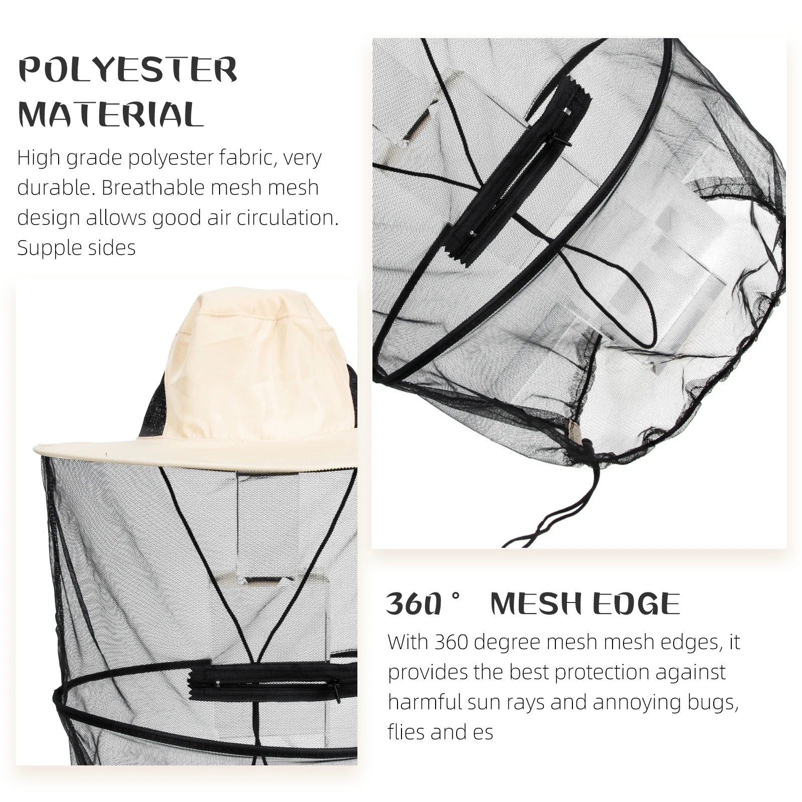 Anti-Mosquito Sun Protection Hat Outdoor Fishing Net Headwear Breathable Lightweight Mesh Cap For Travel Work
Anti-Mosquito Sun Protection Hat Outdoor Fishing Net Headwear Breathable Lightweight Mesh Cap For Travel Work