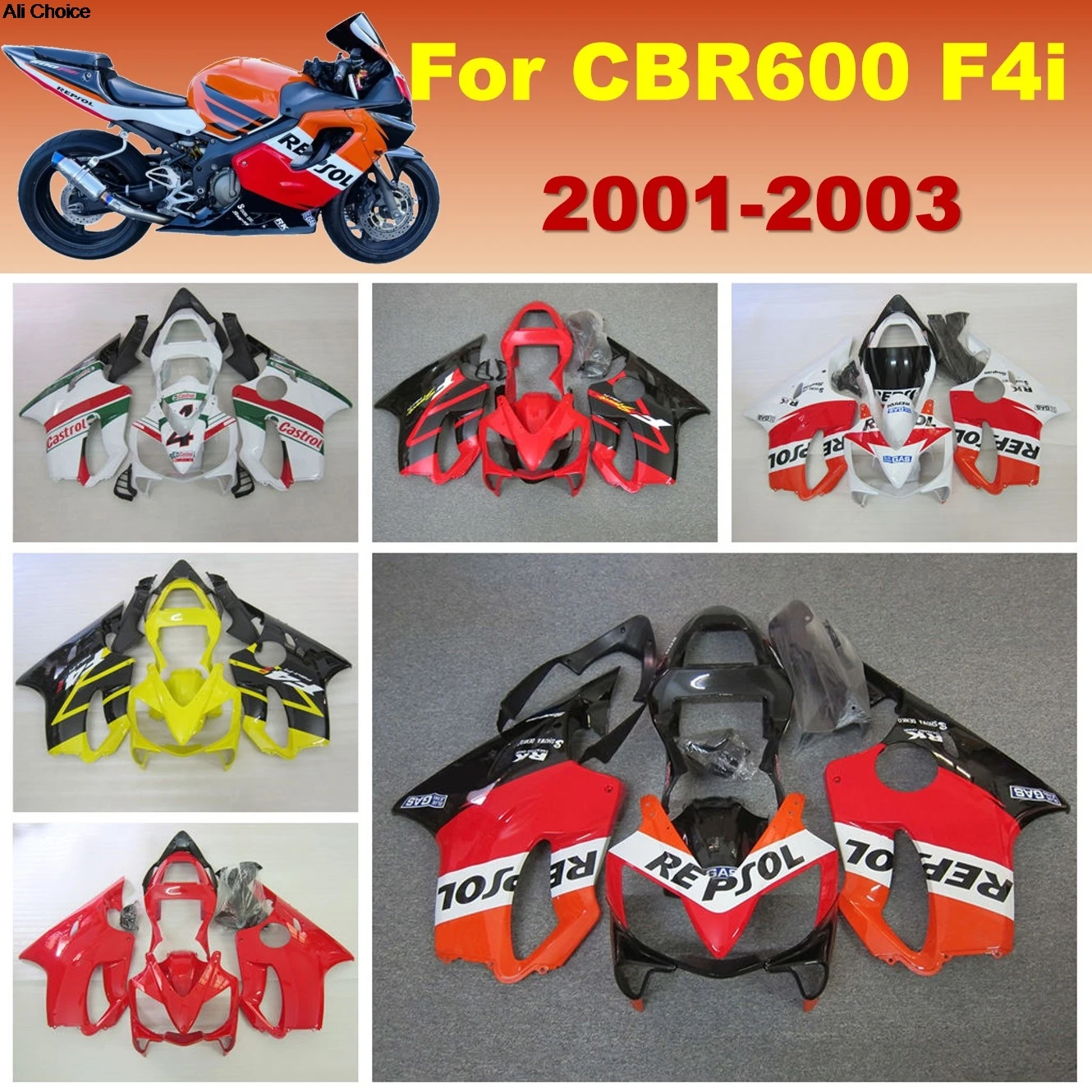 Full Fairing Kit For Honda CBR600 F4i 2001 2002 2003 Motorcycle Bodywork Parts Custom
Full Fairing Kit For Honda CBR600 F4i 2001 2002 2003 Motorcycle Bodywork Parts Custom