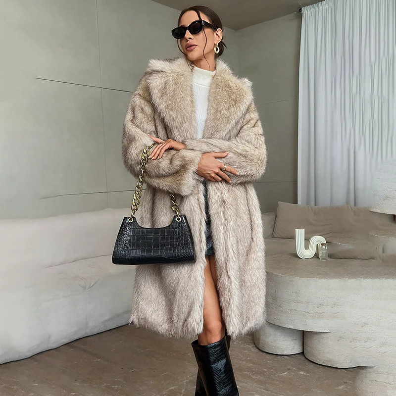 Womens Winter Coats Faux Fur Coat Woman Clothes Furry Outerwear Comfortable Elegant Warm Female Coats Luxury Women's Fur Coat
Womens Winter Coats Faux Fur Coat Woman Clothes Furry Outerwear Comfortable Elegant Warm Female Coats Luxury Women's Fur Coat
