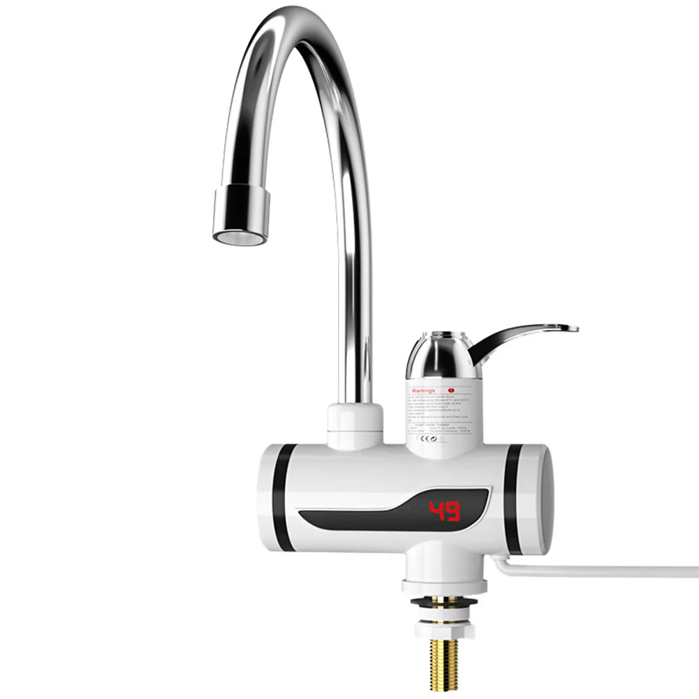 Electric Hot Cold Mixer Tap 3000W Instant Heating Faucet 360 Degree Rotation Tankless Water Heater Digital for Kitchen Bathroom
Electric Hot Cold Mixer Tap 3000W Instant Heating Faucet 360 Degree Rotation Tankless Water Heater Digital for Kitchen Bathroom