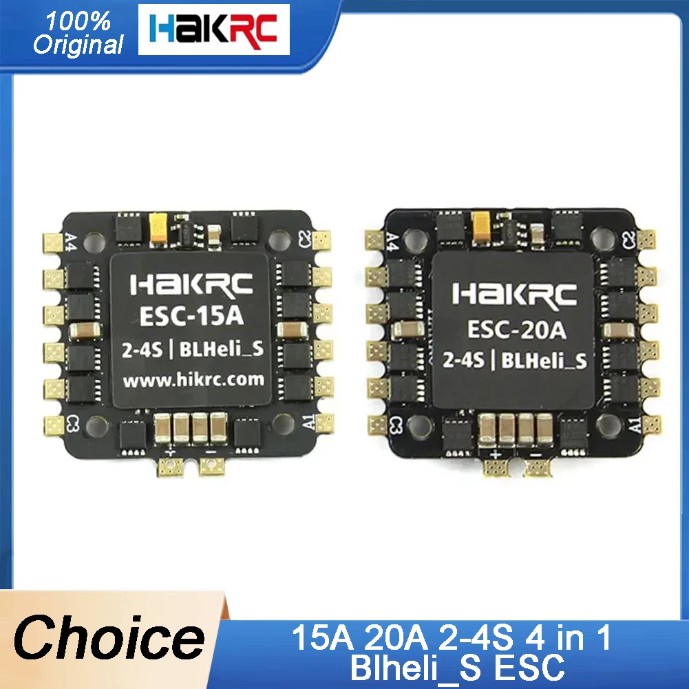 HAKRC 15A 25A 2-4S 4 в 1 Blheli_S ESC Dshot600 20x20 мм для гоночного дрона RC FPV
HAKRC 15A 25A 2-4S 4 в 1 Blheli_S ESC Dshot600 20x20 мм для гоночного дрона RC FPV