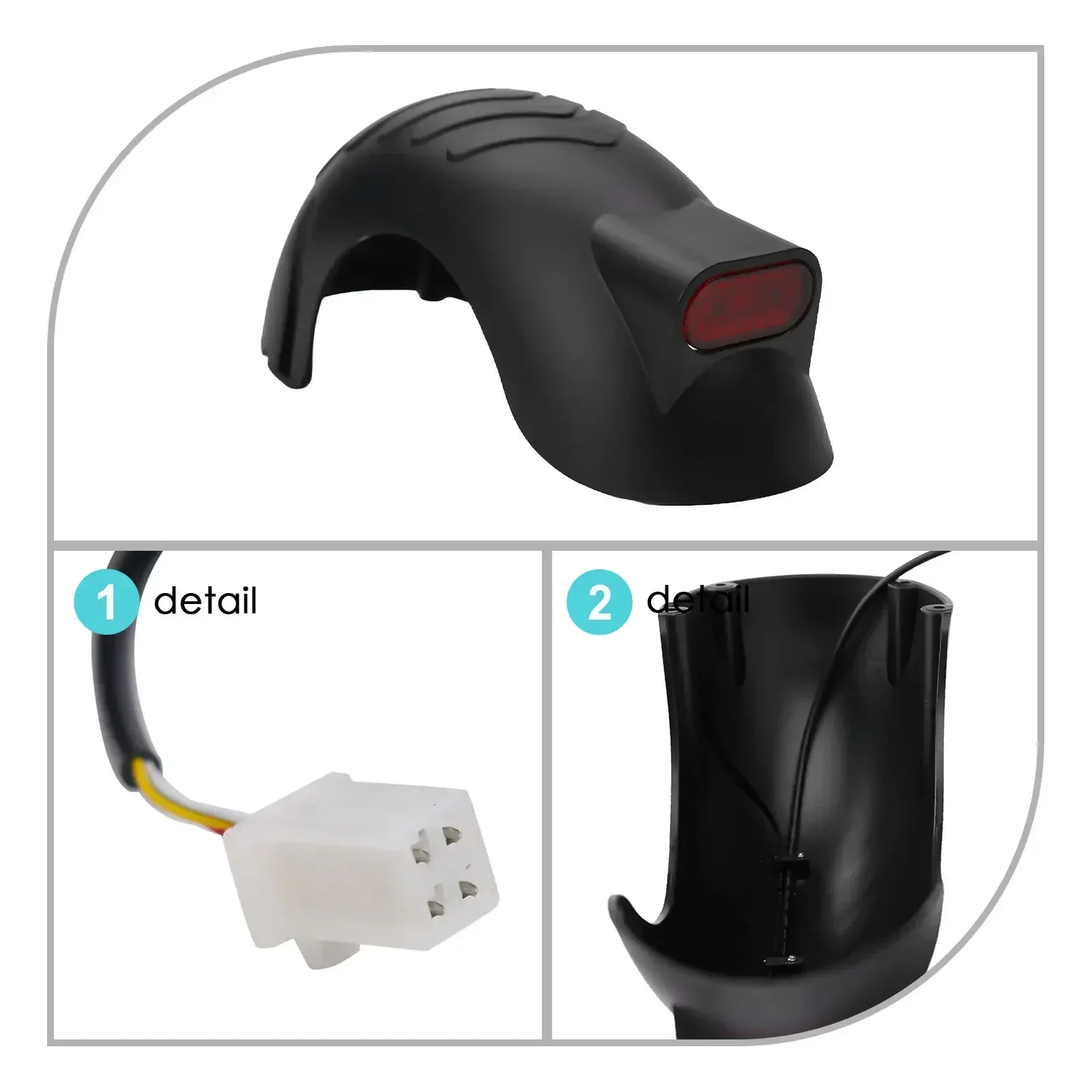 1pc Rear Fender ABS 29.5x11.3x12cm 218g For Electric Scooter Fender With Tail Light Electric Scooter Accessories
1pc Rear Fender ABS 29.5x11.3x12cm 218g For Electric Scooter Fender With Tail Light Electric Scooter Accessories