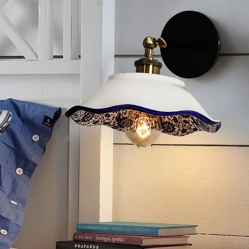Modern Blue and White Porcelain Wall Lamp Retro Ceramic Sconces Living Lighting Bedroom Bathroom Dining Hall Decoration Fixture
Modern Blue and White Porcelain Wall Lamp Retro Ceramic Sconces Living Lighting Bedroom Bathroom Dining Hall Decoration Fixture