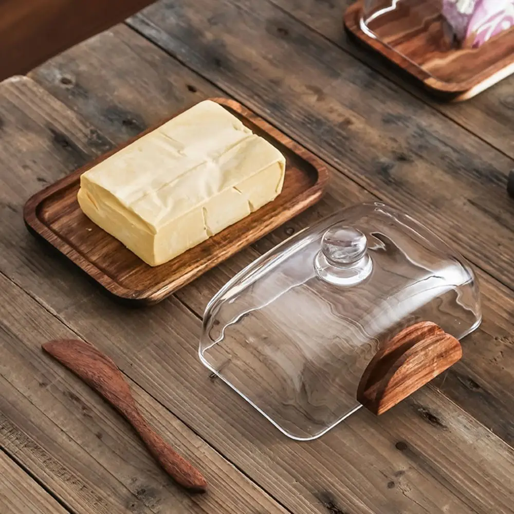 Tableware Wooden Butter Box Exquisite Reusable Cheese Fresh-keeping Box with Glass Dust Cover Fruit Plate Food
Tableware Wooden Butter Box Exquisite Reusable Cheese Fresh-keeping Box with Glass Dust Cover Fruit Plate Food