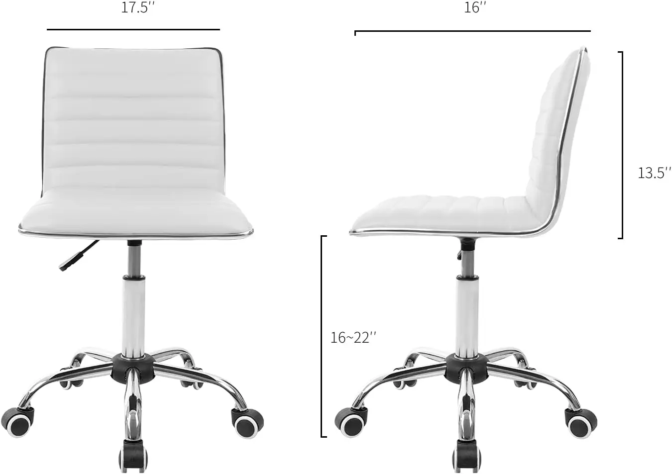 Office Chair Mid Back Task Chair Adjustable Home Computer Executive Desk Chair With 360° Swivel (White)
Office Chair Mid Back Task Chair Adjustable Home Computer Executive Desk Chair With 360° Swivel (White)