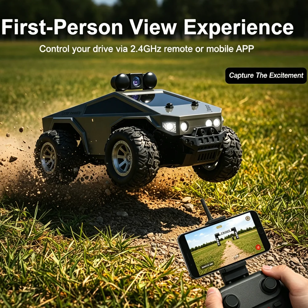 1/28 Scale RC Car with HD Camera 2.4G APP Control High Speed Remote Control Electric Truck Toy Climbing Vehicle Gifts for Kids
1/28 Scale RC Car with HD Camera 2.4G APP Control High Speed Remote Control Electric Truck Toy Climbing Vehicle Gifts for Kids