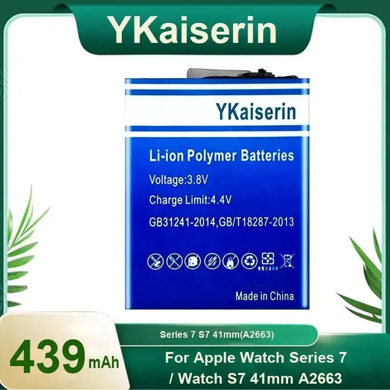 YKaiserin Battery 7th 439mAh for Apple Watch Series 7 Series7 S7 41mm A2663 High Quality Batteries + Track NO
YKaiserin Battery 7th 439mAh for Apple Watch Series 7 Series7 S7 41mm A2663 High Quality Batteries + Track NO
