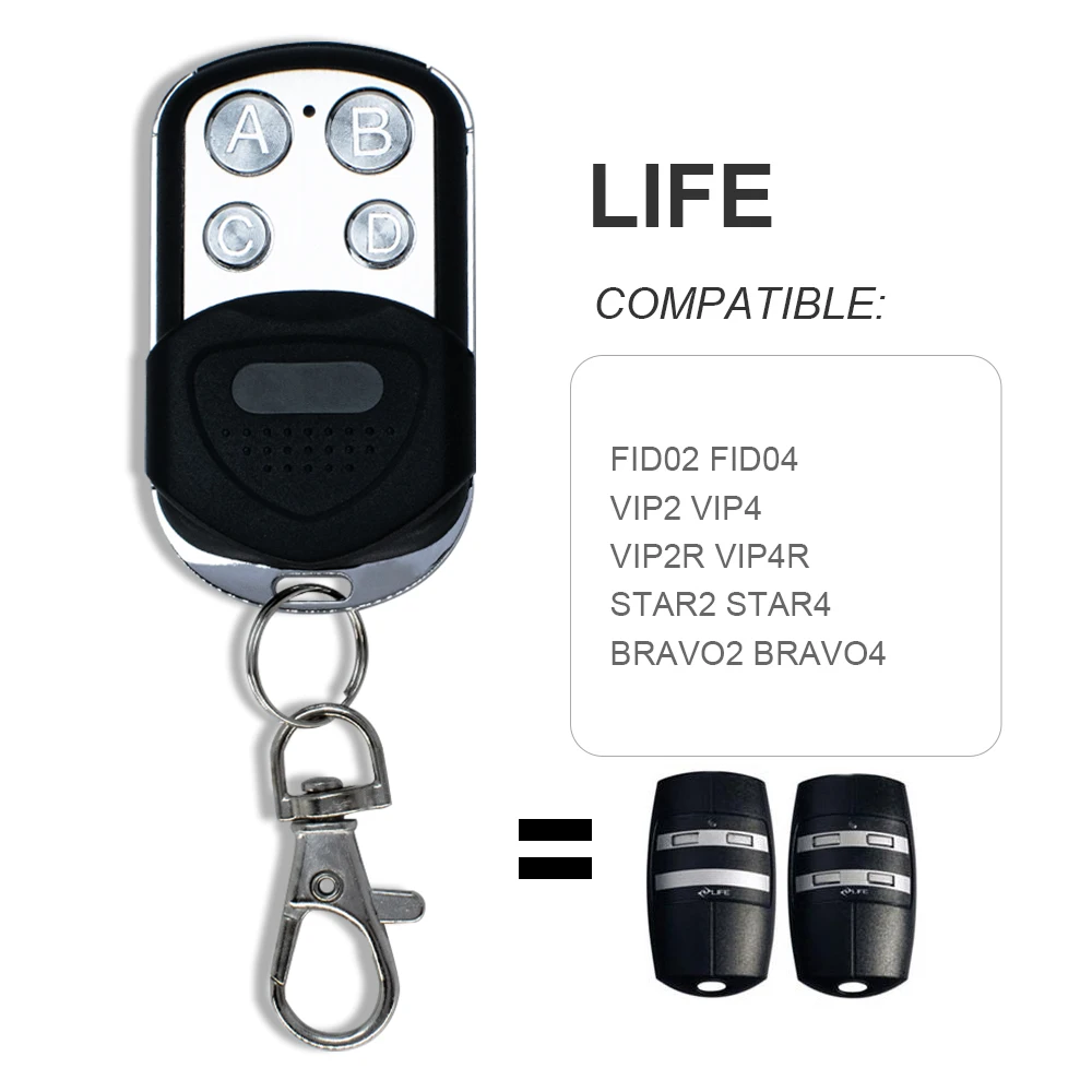 For Clone LIFE FIDO2 FIDO4 Garage Door Opener Remote Control 433.92MHz Rolling Code Transmitter LIFE FIDO 2 Controller Opener
For Clone LIFE FIDO2 FIDO4 Garage Door Opener Remote Control 433.92MHz Rolling Code Transmitter LIFE FIDO 2 Controller Opener