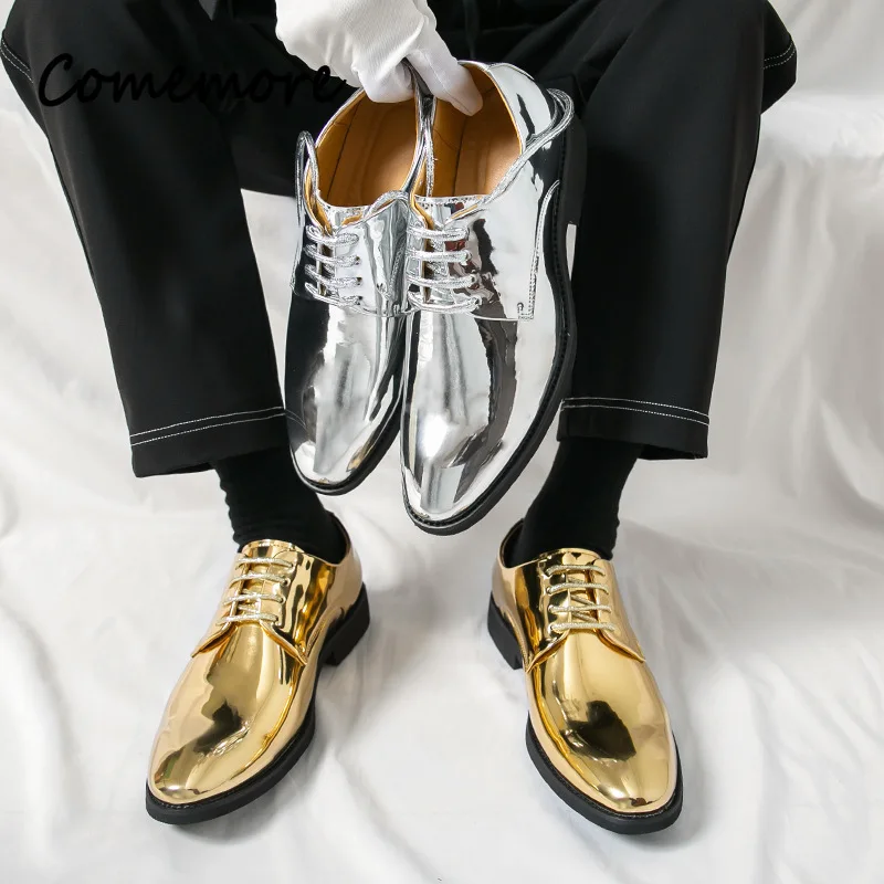 Comemore Luxury Man Patent Leather Oxford Footwears Large Size Party Banquet Wedding Dress Shoes New Male Pointed toe Footwears
Comemore Luxury Man Patent Leather Oxford Footwears Large Size Party Banquet Wedding Dress Shoes New Male Pointed toe Footwears