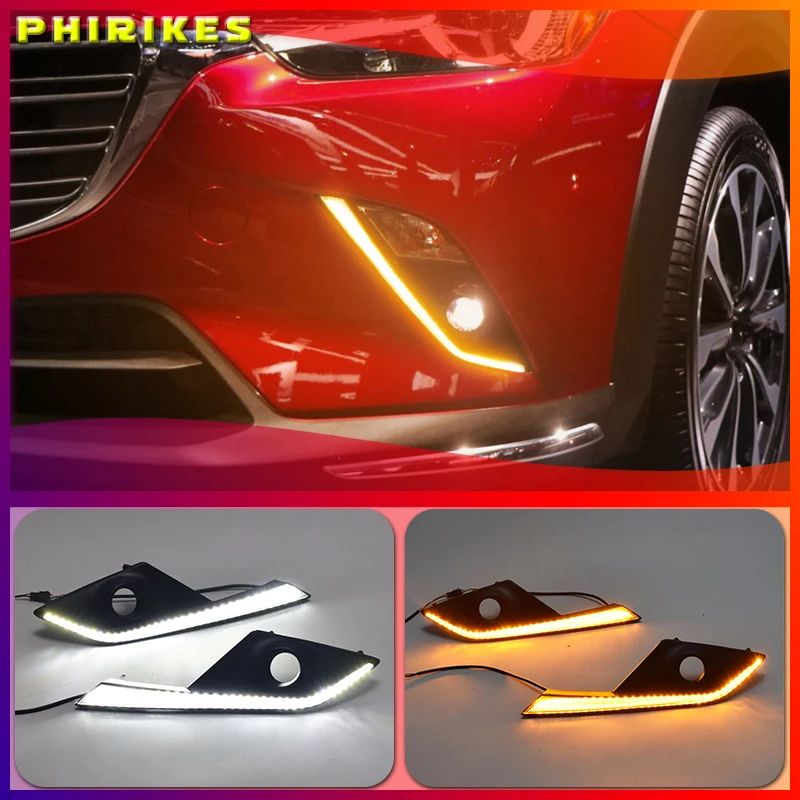 2PCS Yellow Turn Signal Function Waterproof Car DRL LED Daytime Running Light For Mazda CX-3 CX3 2015 2016 2017 2018
2PCS Yellow Turn Signal Function Waterproof Car DRL LED Daytime Running Light For Mazda CX-3 CX3 2015 2016 2017 2018