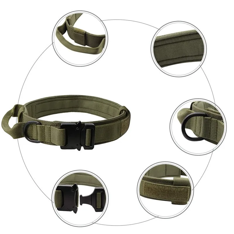 Tactical collar, pet collar, nylon outdoor dog leash, adjustable medium and large dog collar for medium and large dogs
Tactical collar, pet collar, nylon outdoor dog leash, adjustable medium and large dog collar for medium and large dogs