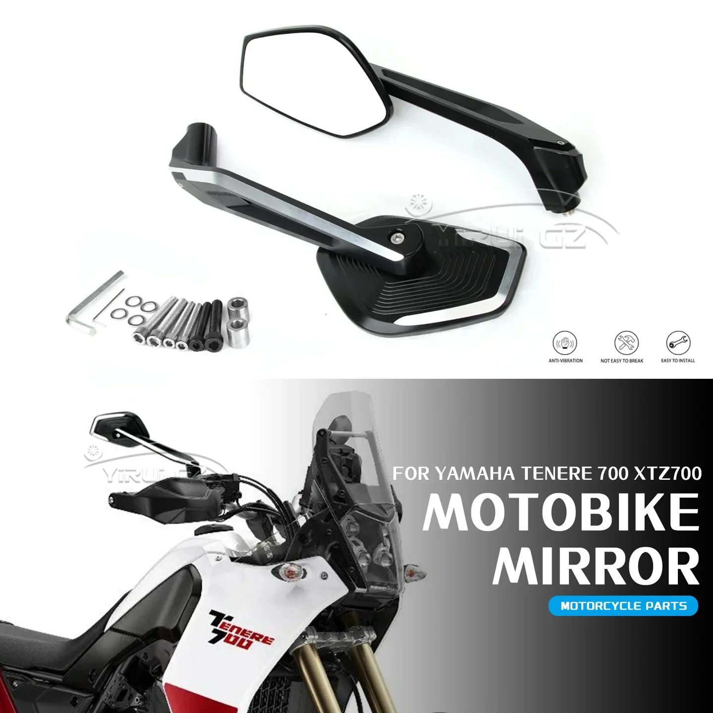 For Yamaha TENERE 700 T7 T700 Tenere700 Black Rear View Side Mirrors motobike mirror Motorcycle accessories NEW Rear View Mirror
For Yamaha TENERE 700 T7 T700 Tenere700 Black Rear View Side Mirrors motobike mirror Motorcycle accessories NEW Rear View Mirror