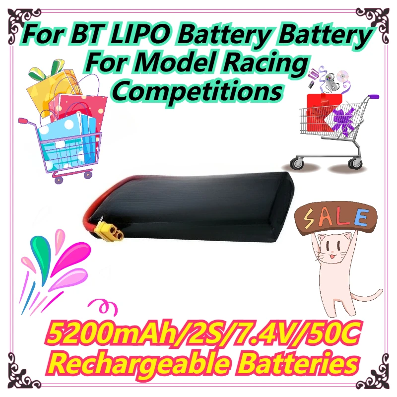5200mAh/2S/7.4V/50C Rechargeable Batteries For BT LIPO Battery Battery For Model Racing Competitions
5200mAh/2S/7.4V/50C Rechargeable Batteries For BT LIPO Battery Battery For Model Racing Competitions