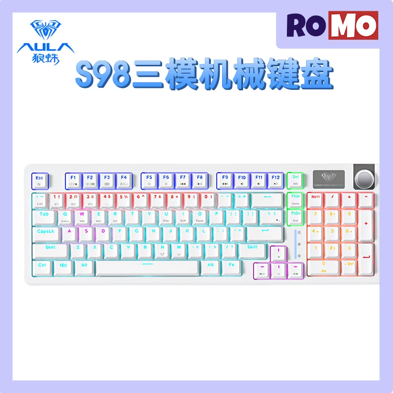 Механическая клавиатура Esports Livng музея S98, три режима, Bluetooth, 96key, прокладка, горячая замена, клавиатура RGB PBT N-key, переворотная клавиатура
Механическая клавиатура Esports Livng музея S98, три режима, Bluetooth, 96key, прокладка, горячая замена, клавиатура RGB PBT N-key, переворотная клавиатура