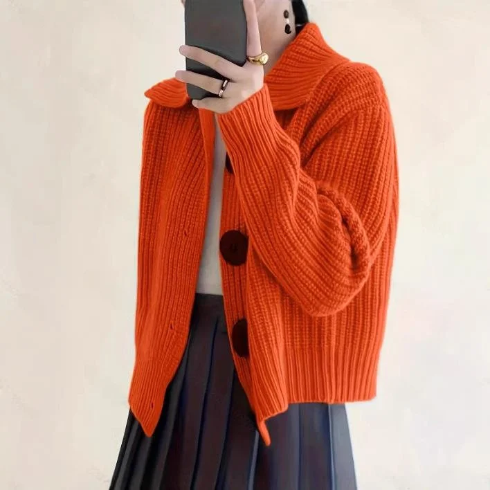 Women's Large Collar Knitted Cardigan plus Size Midweight Winter Sweater Regular Fit Commute Sle Pure Color Knitwear
Women's Large Collar Knitted Cardigan plus Size Midweight Winter Sweater Regular Fit Commute Sle Pure Color Knitwear