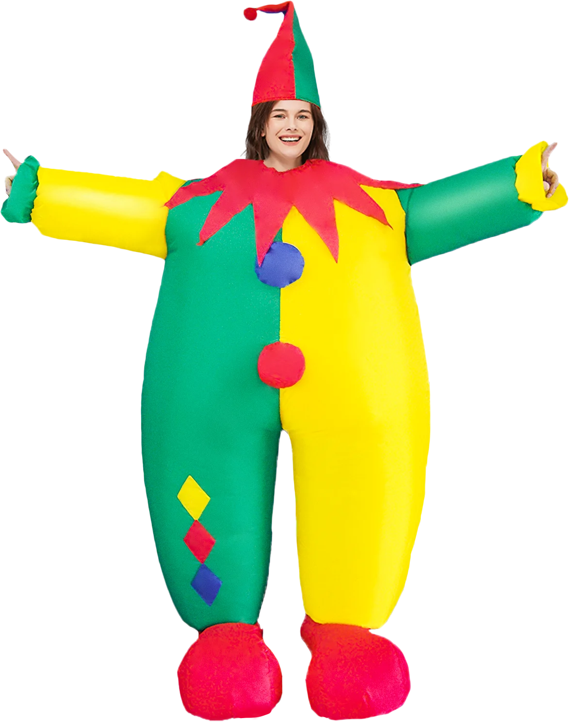 Hot Anime Clown Inflatable Costume Purim Carnival Christmas Halloween Party Cosplay Costumes Dress Suits for Adult
Hot Anime Clown Inflatable Costume Purim Carnival Christmas Halloween Party Cosplay Costumes Dress Suits for Adult