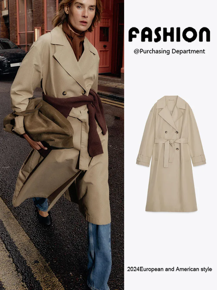 Ele Long Sve Classic Coat New Spring Women's Faionable Turn-down Collar Long Sle Versatile Outerwear Ladies Jaet
Ele Long Sve Classic Coat New Spring Women's Faionable Turn-down Collar Long Sle Versatile Outerwear Ladies Jaet