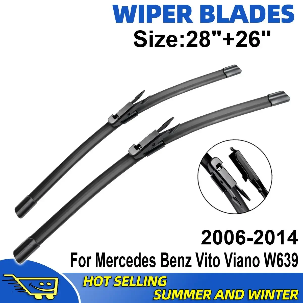 2PCS Wiper Blades Set Kit For Mercedes Benz Vito Viano W639 2006-2014 Front Windshield Brushes Windscreen Window Accessories
2PCS Wiper Blades Set Kit For Mercedes Benz Vito Viano W639 2006-2014 Front Windshield Brushes Windscreen Window Accessories