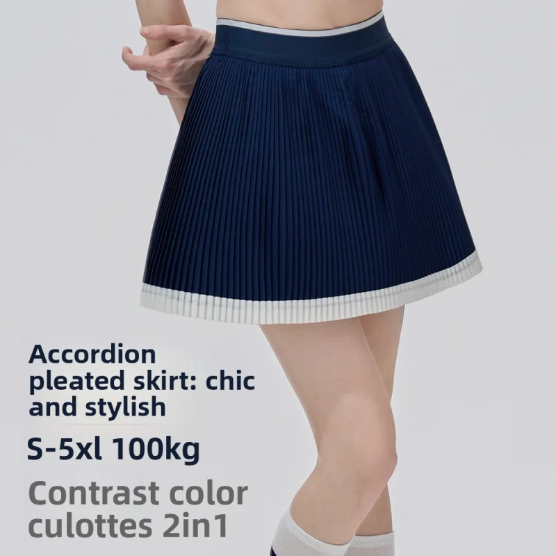 Women Color Block Pleated Tennis Skirt with Shorts 2 in 1 Quick Dry Anti-Exposure Plus Size Slimming Yoga Golf Skirt High Waist
Women Color Block Pleated Tennis Skirt with Shorts 2 in 1 Quick Dry Anti-Exposure Plus Size Slimming Yoga Golf Skirt High Waist