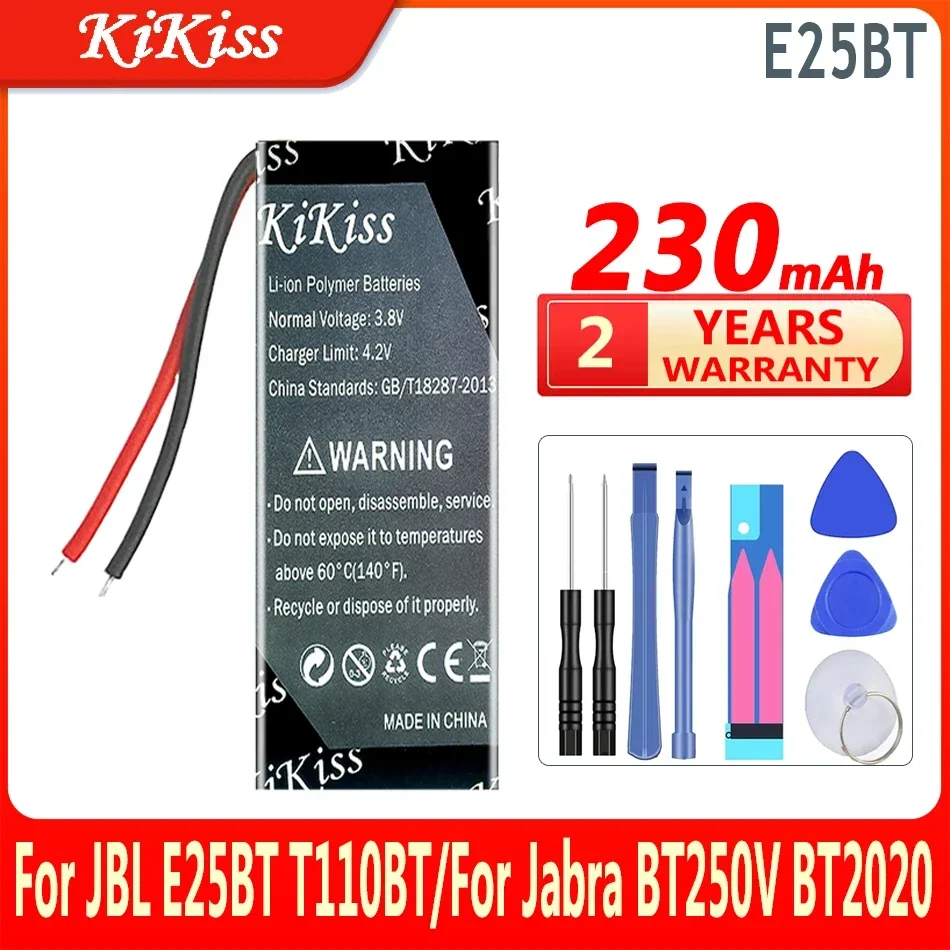 Мощный аккумулятор KiKiss емкостью 230 мАч для JBL E25BT T110BT для Sony Ericsson для Jabra BT250V BT2020/4010 VH110 BT2010/500V JX10
Мощный аккумулятор KiKiss емкостью 230 мАч для JBL E25BT T110BT для Sony Ericsson для Jabra BT250V BT2020/4010 VH110 BT2010/500V JX10