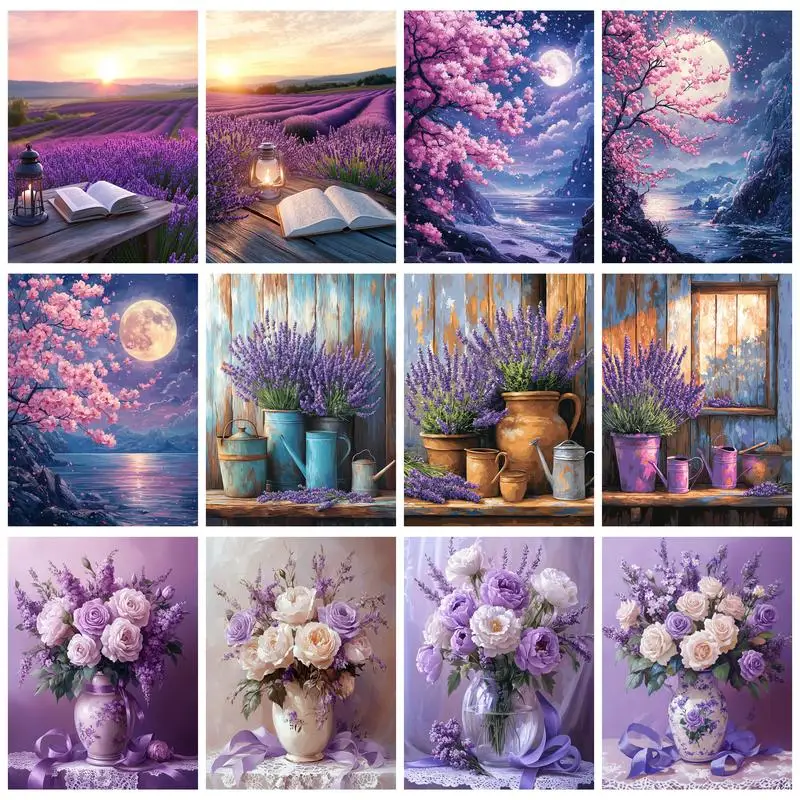 RUOPOTY Painting On Numbers Purple Bouquet HandPainted Art For Living Room Easy Hand Drawn Picture Paint Indoor Wall Decoration
RUOPOTY Painting On Numbers Purple Bouquet HandPainted Art For Living Room Easy Hand Drawn Picture Paint Indoor Wall Decoration