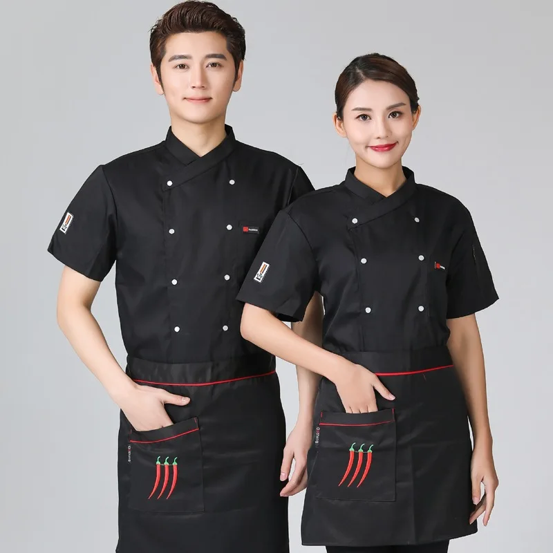 Chef's work uniform short sleeve summer Short-sleeved hotel chef uniform, kitchen workwear for restaurants and eateries, breatha
Chef's work uniform short sleeve summer Short-sleeved hotel chef uniform, kitchen workwear for restaurants and eateries, breatha