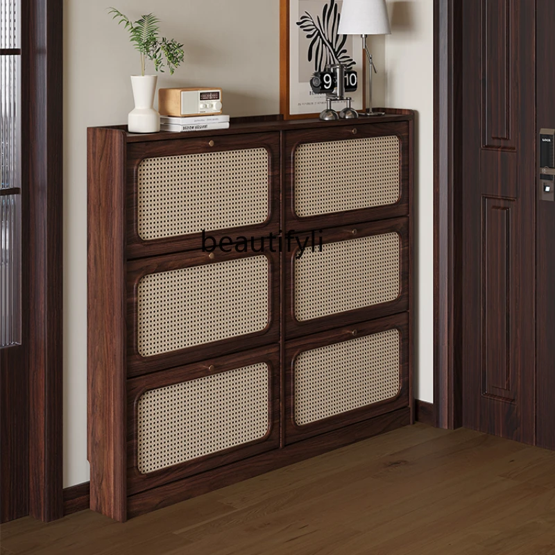 Log Wind Ultra-Thin Tilting Shoe Cabinet Household Small Narrow Narrow Solid Wood Shoe Cabinet
Log Wind Ultra-Thin Tilting Shoe Cabinet Household Small Narrow Narrow Solid Wood Shoe Cabinet