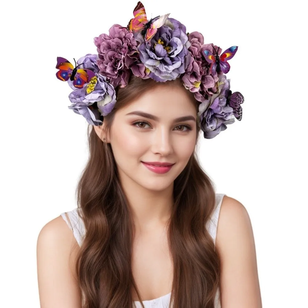 Trend Artificial Flowers Hairband Bohemian Style Butterfly Hair Hoop Headdress Women
Trend Artificial Flowers Hairband Bohemian Style Butterfly Hair Hoop Headdress Women