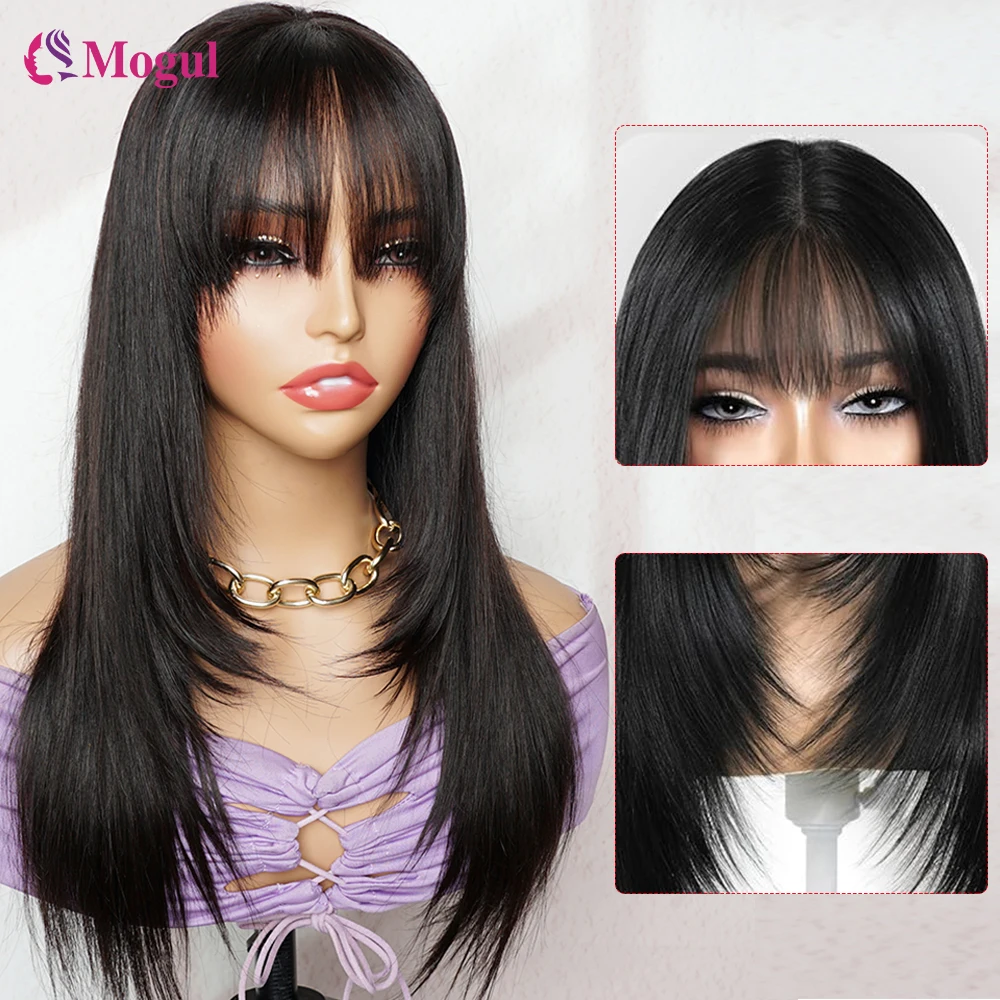 Glueless Layered Cut Wigs Human Hair 14-30Inch Long Black Straight Human Hair Wigs With Bangs 4x4 Human Hair Multi Parting Wigs
Glueless Layered Cut Wigs Human Hair 14-30Inch Long Black Straight Human Hair Wigs With Bangs 4x4 Human Hair Multi Parting Wigs