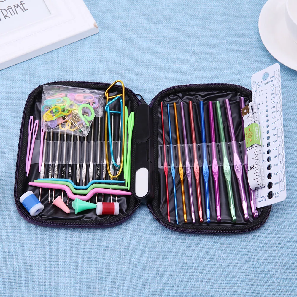 22pcs Crochet Hooks Set Art Craft Stitches Weave Set Handmade Portable Practical Stainless Steel Knitted Craft Kit
22pcs Crochet Hooks Set Art Craft Stitches Weave Set Handmade Portable Practical Stainless Steel Knitted Craft Kit