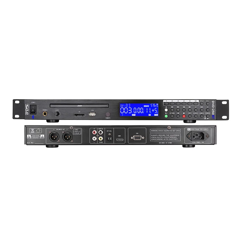 BDS DVD-250BT 1U Media Player Multi-Format DVD/USB/SD/Bluetooth Integrated Mixer Amplifier Pro DJ Audio System for Speake
BDS DVD-250BT 1U Media Player Multi-Format DVD/USB/SD/Bluetooth Integrated Mixer Amplifier Pro DJ Audio System for Speake