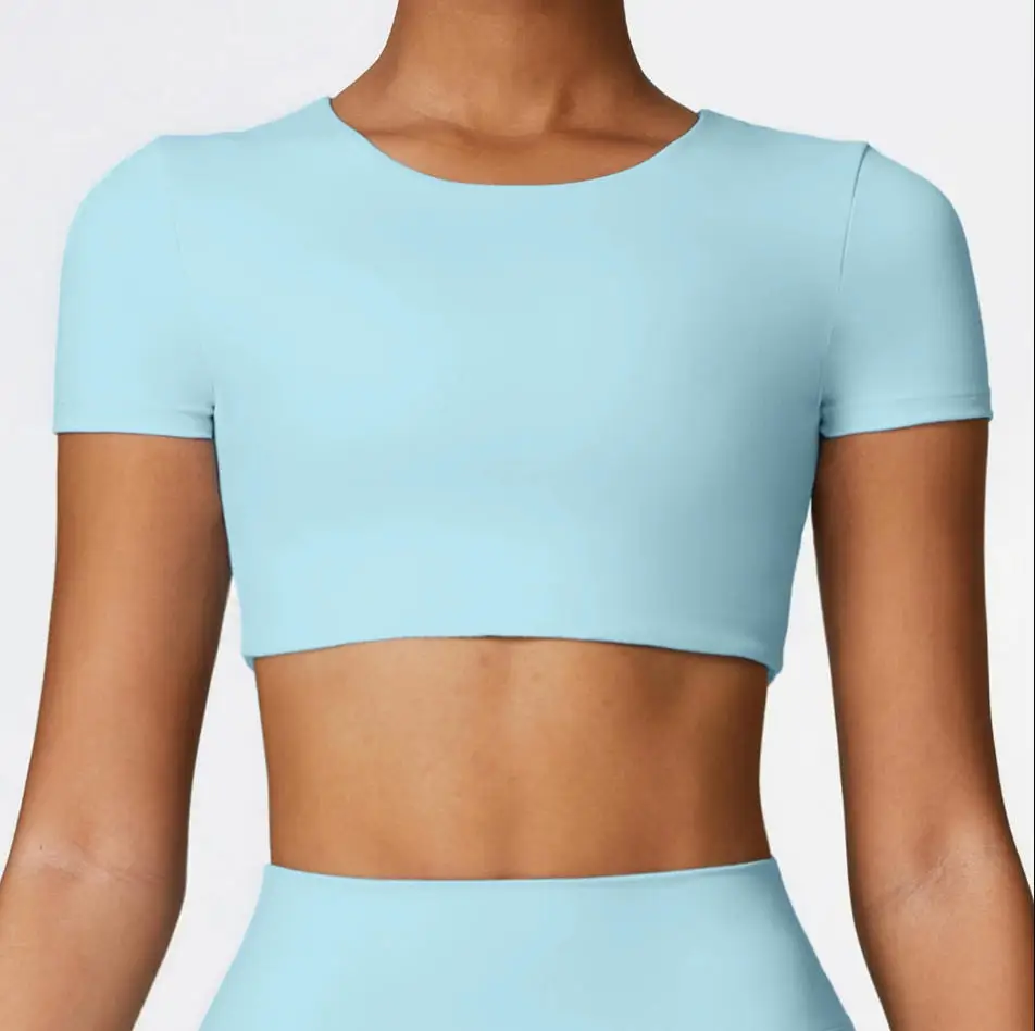 High-Intensity Tight Yoga Short-Sleeved Brushed Fabric Fitness Shirt Casual Sports Outerwear for Active Wear
High-Intensity Tight Yoga Short-Sleeved Brushed Fabric Fitness Shirt Casual Sports Outerwear for Active Wear