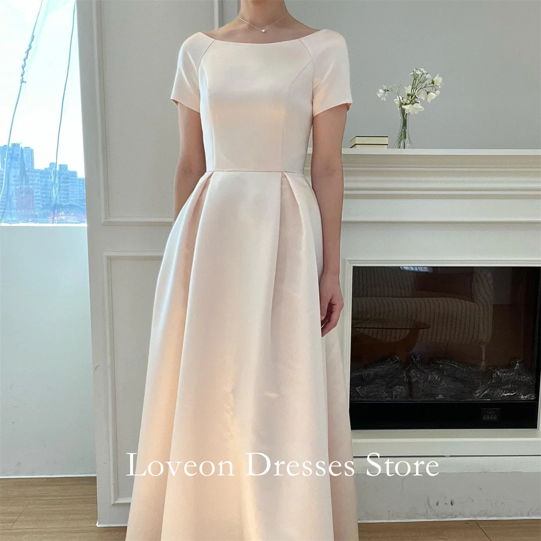 Boat Neck Satin Wedding Dresses Customized 프롬드레스 A-Line Simple Lace-up Korea Pretty Ivory Bride Gowns Party Women Bride
Boat Neck Satin Wedding Dresses Customized 프롬드레스 A-Line Simple Lace-up Korea Pretty Ivory Bride Gowns Party Women Bride